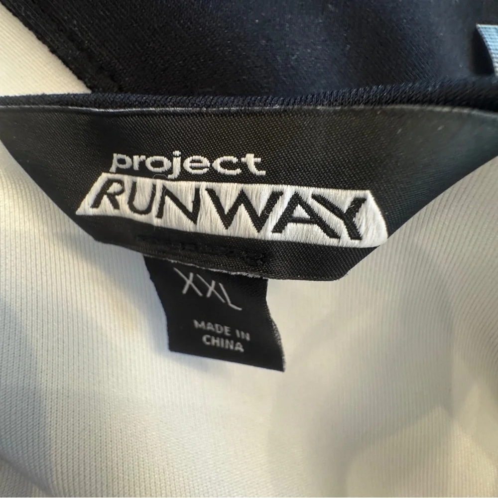 Project Runway Black White Hourglass Dress XXL NWT Bodycon Sheath Dress Strappy